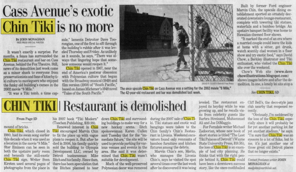 Chin Tiki - Mar 2009 Article